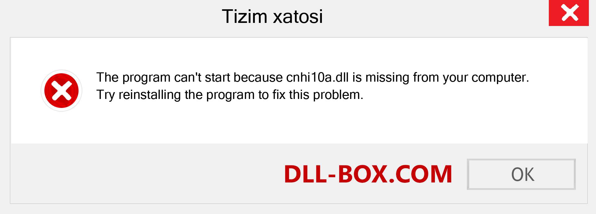 cnhi10a.dll fayli yo'qolganmi?. Windows 7, 8, 10 uchun yuklab olish - Windowsda cnhi10a dll etishmayotgan xatoni tuzating, rasmlar, rasmlar